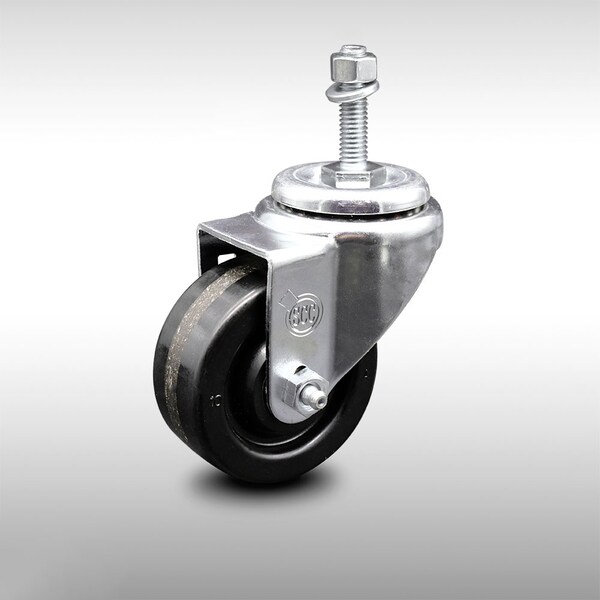 3 Inch SS Phenolic Wheel Swivel 3/8 Inch Threaded Stem Caster